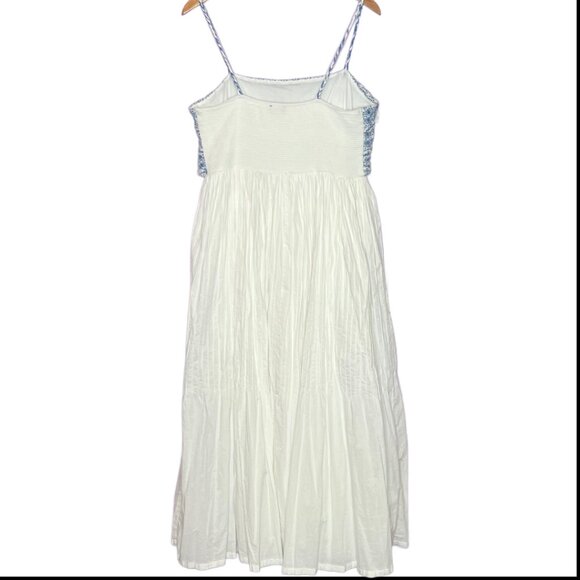 The Pyramid Collection Maxi Sun Dress Blue/White Sz L - Picture 4 of 10